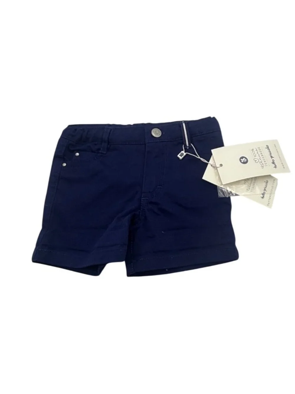 Tutto Piccolo Baby Boys Navy Blue Cotton Shorts Sz. 3 Months